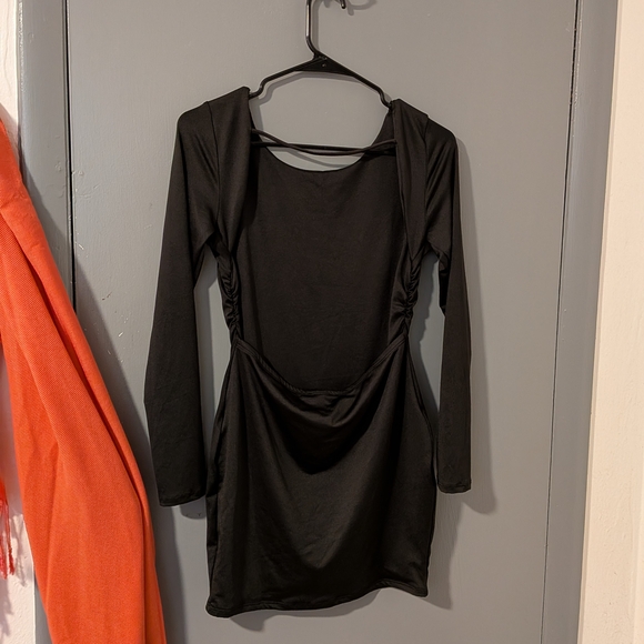 SHEIN Black Long Sleeve Bodycon Dress - Picture 2 of 5